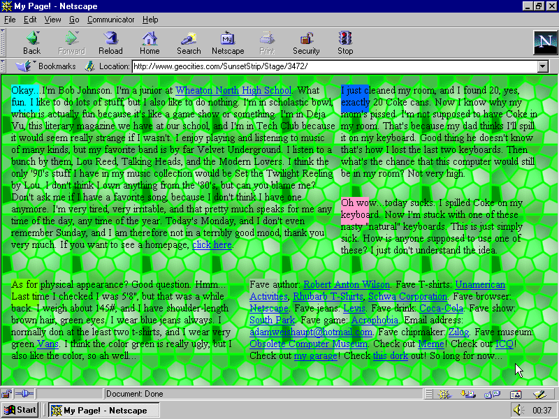 A poorly designed website
