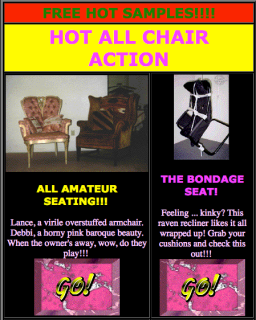 Screenshot of the Furniture Porn main page