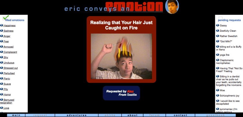 Screenshot of Eric Conveys an Emotion